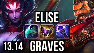 ELISE vs GRAVES JNG  Rank 2 Elise 11321 Rank 11 Dominating  EUW Grandmaster  1314 [upl. by Vidal634]