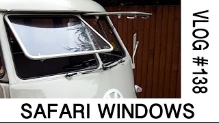 Installing Safari Windows on a VW Bus  Vlog 138 [upl. by Bael563]