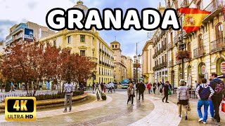 🇪🇦4K GRANADA Spain Fantastic City Walking Tour Autumn 2023  Andalucía [upl. by Oiramel]