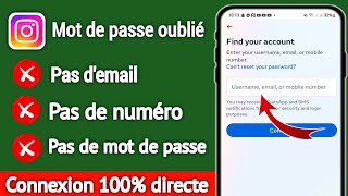 Comment se connecter à Instagram Mot de passe oublié sans email ni numéro de téléphone [upl. by Lorenza457]