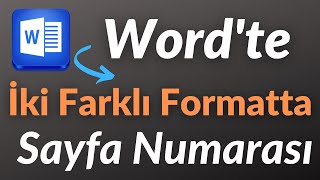 Wordde iki farklı formatta SAYFA NUMARASI nasıl verilirWord 201020132016 [upl. by Mitman]