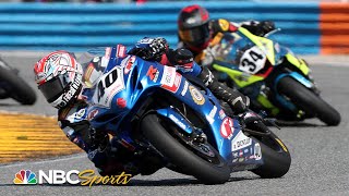 Incredible final laps and photo finish at 2021 Daytona 200  Motorsports on NBC [upl. by Aicel]