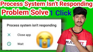 fix process system isnt responding process system isnt responding problem [upl. by Bornstein]