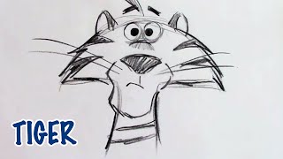 How to Draw a Tiger Step by Step [upl. by Alemac856]