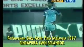 Penampilan terakhir Mokhtar Dahari Super Mokh Tahun 1987 di Singapura  Singapura lawan Selangor [upl. by Malka]