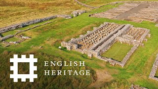 Postcard from Housesteads Roman Fort Hadrians Wall  England Drone Video [upl. by Alyworth]