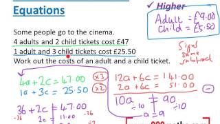 Worded Simultaneous Equations new GCSE [upl. by Peirsen]