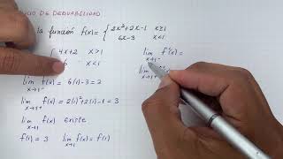 Derivadas de funciones por tramos [upl. by Atsugua105]