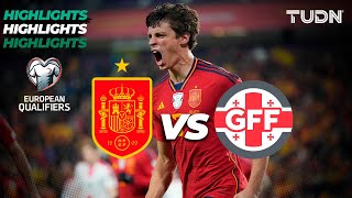 España vs Georgia  HIGHLIGHTS  UEFA Qualifiers 2023  TUDN [upl. by Tayib]