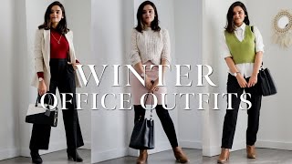 SLAY AT WORK EVERYDAY  Business Casual Winter Lookbook  Winter Work Outfit Ideas for Women  OOTW [upl. by Faustina]