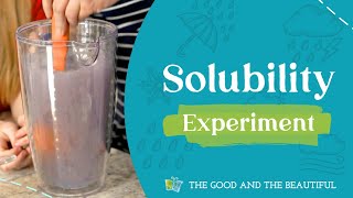 Solubility Experiment  Water and Our World  The Good and the Beautiful [upl. by Pomfret]