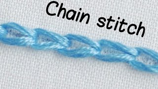 How to put embroidery chain stitch [upl. by Annohsak]