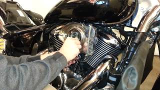 Installing Kuryakyn Hypercharger Vulcan 900 Part 2 of 2 [upl. by Laekim]