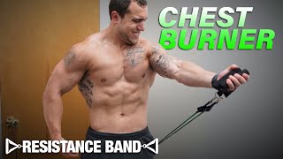 Resistance Band Chest Workout At Home to Get Ripped [upl. by Nwahshar]