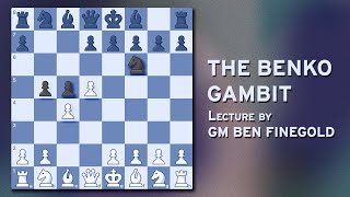 The Benko Gambit Lecture by GM Ben Finegold [upl. by Leirda]