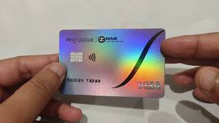 kotak privy league debit card unboxing [upl. by Hameean]