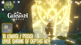 10 LokasiPosisi Liyue Shrine Of Depths Key  Genshin Impact [upl. by Beata]