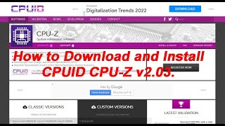 How to Download and Install CPU Z v203 [upl. by Anastice599]