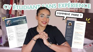 Comment faire un CV pour un JOB ÉTUDIANTS Stage alternance   Avec paspeu dexpérience [upl. by Astor]