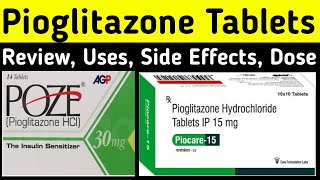 Pioglitazone 15 mg 30 mg Uses in Hindi  Pioglitazone Mechanism of Action Side Effects Dose [upl. by Kerk]