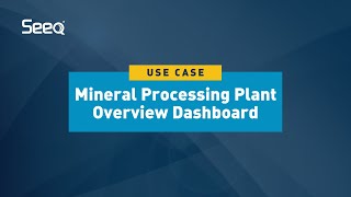 Seeq  Use Case Mineral Processing Plant Overview Dashboard [upl. by Irelav559]