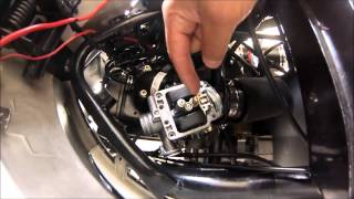 150cc GY6 scooter Carburetor Disassembly and Main Jet change [upl. by Nosnej729]