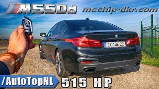 515HP BMW M550d McChip G30 QUADTURBO REVIEW POV Test Drive on AUTOBAHN by AutoTopNL [upl. by Agemo]