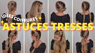 COIFFURE FACILE AVEC DES TRESSES ☀️ coiffure tresse été 2022 ☀️ Coiffure summer 2022 facile [upl. by Lopez]