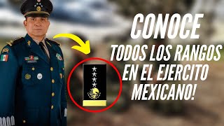 ESTOS SON TODOS LOS RANGOSGRADOS QUE HAY EN EL EJERCITO MEXICANO [upl. by Mahala]