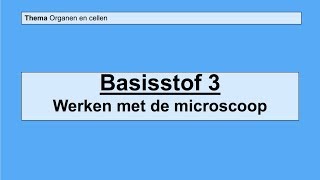 basisstof 3 Werken met de microscoop [upl. by Burny99]