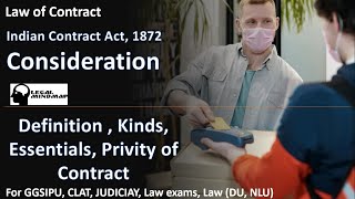 Consideration Definition  Kinds Essentials Privity of Contract [upl. by Ainahs603]