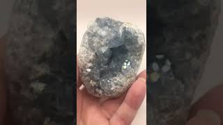 Large Celestine Celestite 290g Geode Crystal Mineral Raw Cluster Stone Specimen [upl. by Oravla]