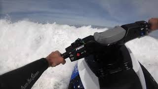 POV jetski driver on the inside of Nazare during a big waves session  GOPRO [upl. by Vanny]