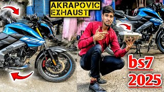 Bajaj Ns 125 Exhaust Modified Akrapovic  Exhaust Modified Akrapovic [upl. by Bartlett507]