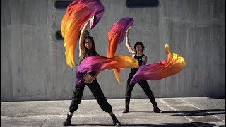 How To Dance With Silk Fans Learn this choreography on CHRYSALIS SILK STUDIES [upl. by Kirstin850]