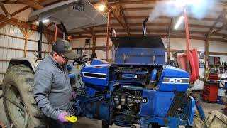 Servicing and adjusting brakes on the Farmtrac 60 [upl. by Aramaj]