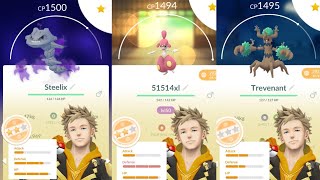 Great League SHADOW Steelix Medicham Trevenant team is HELPFUL in Pokemon Go [upl. by Eloisa572]