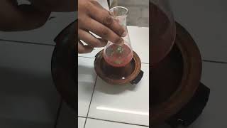 Chemical reaction in laboratory studentvlogs youtubeshorts trendingshorts viralshort bpharma [upl. by Midian94]