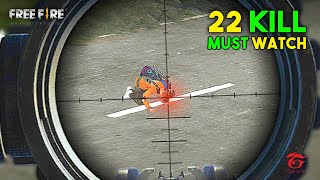 AWM 22 Kill Solo vs Squad Ajjubhai94 New OverPower Gameplay  Garena Free Fire [upl. by Uol]