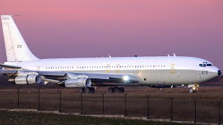 SPECTACULAR Israeli Air Force Boeing 707 Landing and Takeoff at Belgrade Airport  With ATC [upl. by Anaitsirc632]