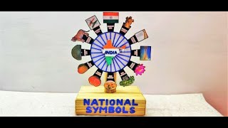 National Symbols Of India ModelDIYWith Movement Using Waste Material For Independence Day Project [upl. by Bultman]