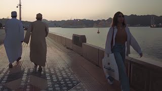 Muttrah CornicheOman Walking Tour 4K [upl. by Meyers]