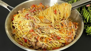 Das ist so ein köstliches SpaghettiRezept Du wirst es mögen Unglaublich gesunde Pasta [upl. by Yrrum229]