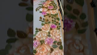 Saree Fabric painting fabricpainting trending saree loveytshorts [upl. by Certie950]