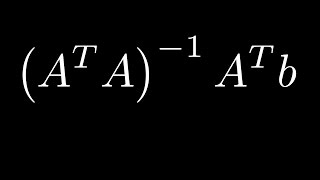 The Least Squares Formula A Derivation [upl. by Siffre]