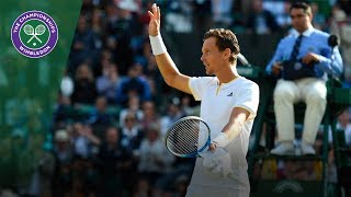 Novak Djokovic v Tomas Berdych highlights  Wimbledon 2017 quarterfinal [upl. by Atikahs]