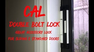 Installing CAL Double Bolt Lock on Sliding Patio Door [upl. by Akirderf]