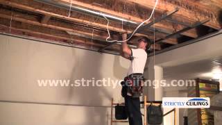 Installing A DroppedSuspended Ceiling Vinyl vs Metal Grid [upl. by Anale881]