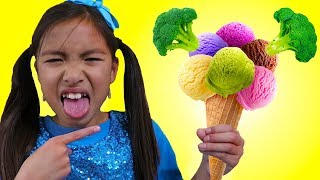 Do You Like Broccoli Ice Cream Song  Wendy Pretend Play Singing Kid Nursery Rhymes [upl. by Chapman212]