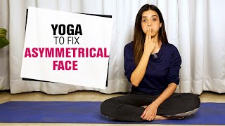 Yoga for Asymmetrical Face  Face Yoga for Symmetry  Fit Tak [upl. by Rapsag]